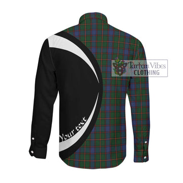 Skene Tartan Long Sleeve Button Up with Family Crest Circle Style Men's Shirt - Tartan Vibes Clothing