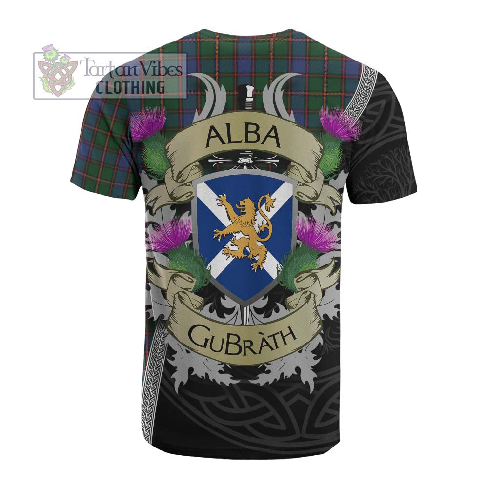 Tartan Vibes Clothing Skene Tartan Family Crest Cotton T-shirt Lion Rampant Royal Thistle Shield Celtic Inspired