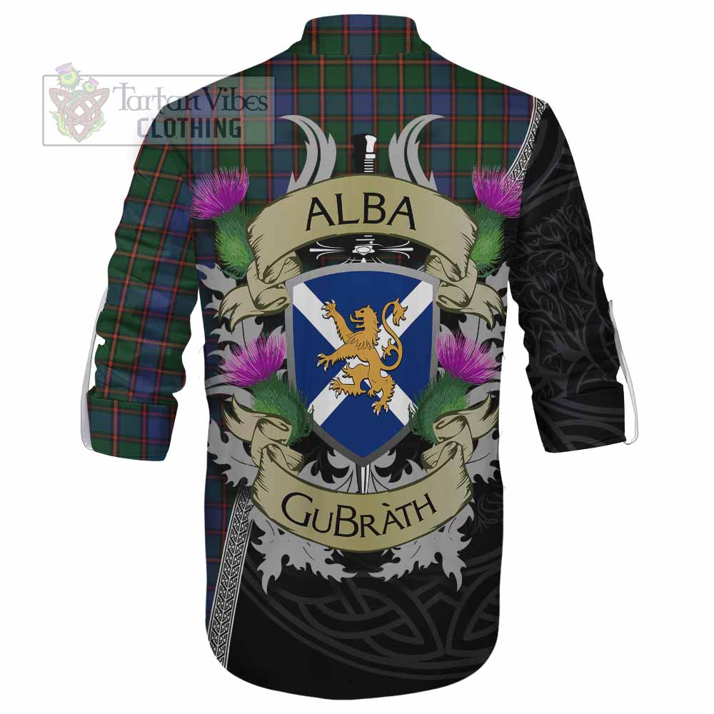 Tartan Vibes Clothing Skene Tartan Family Crest Ghillie Kilt Shirt Lion Rampant Royal Thistle Shield Celtic Inspired