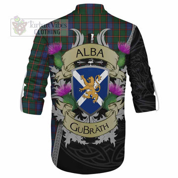 Skene Tartan Family Crest Ghillie Kilt Shirt Lion Rampant Royal Thistle Shield Celtic Inspired