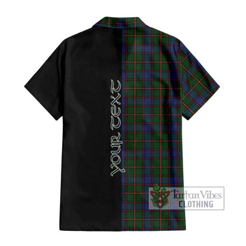 Skene Tartan Hawaiian Shirt with Family Crest and Half Of Me Style