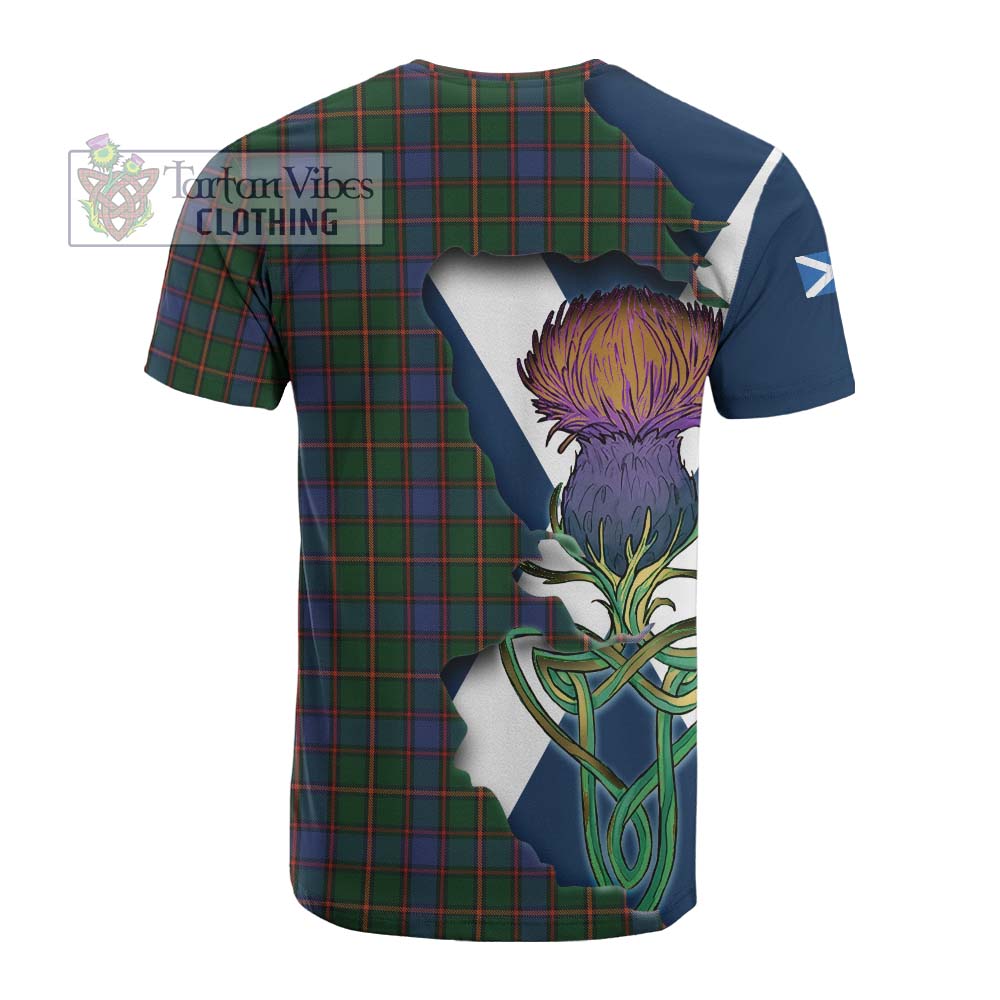 Tartan Vibes Clothing Skene Tartan Family Crest Cotton T-shirt Scottish Thistle Celtic Inspired