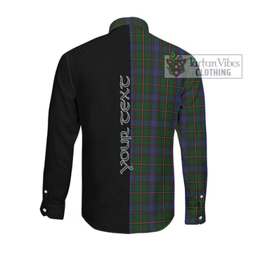 Skene Tartan Long Sleeve Button Shirt with Family Crest and Half Of Me Style Men's Shirt - Tartanvibesclothing Shop
