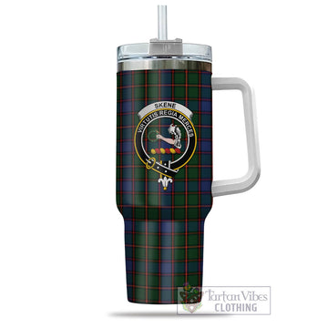 Tartan Vibes Clothing Skene Tartan and Family Crest Tumbler with Handle
