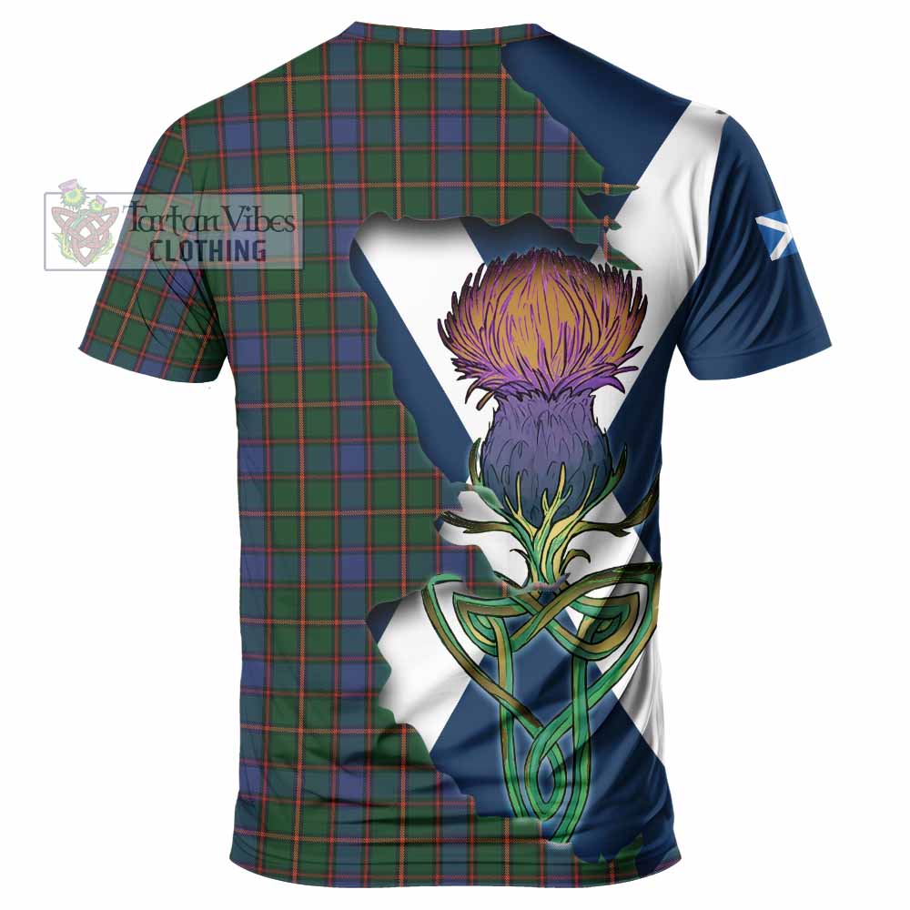 Tartan Vibes Clothing Skene Tartan Family Crest T-Shirt Scottish Thistle Celtic Inspired