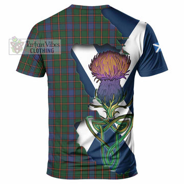 Tartan Vibes Clothing Skene Tartan Family Crest T-Shirt Scottish Thistle Celtic Inspired