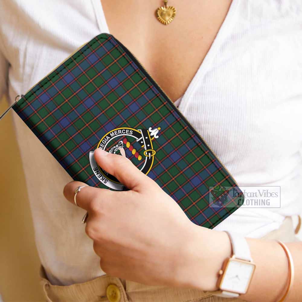 Tartan Vibes Clothing Skene Tartan Women's Leather Wallet with Family Crest