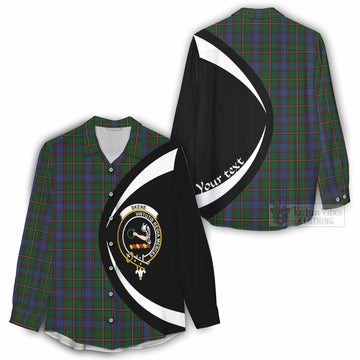Tartan Vibes Clothing Skene Tartan Women's Casual Shirt with Family Crest Circle Style