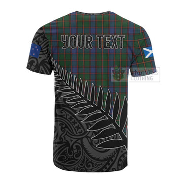 Skene Crest Tartan Cotton T-shirt with New Zealand Silver Fern Half Style
