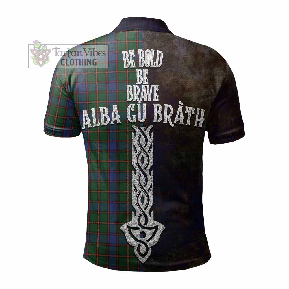 Tartan Vibes Clothing Skene Tartan Family Crest Polo Shirt Alba Gu Brath Be Brave Lion Ancient Style