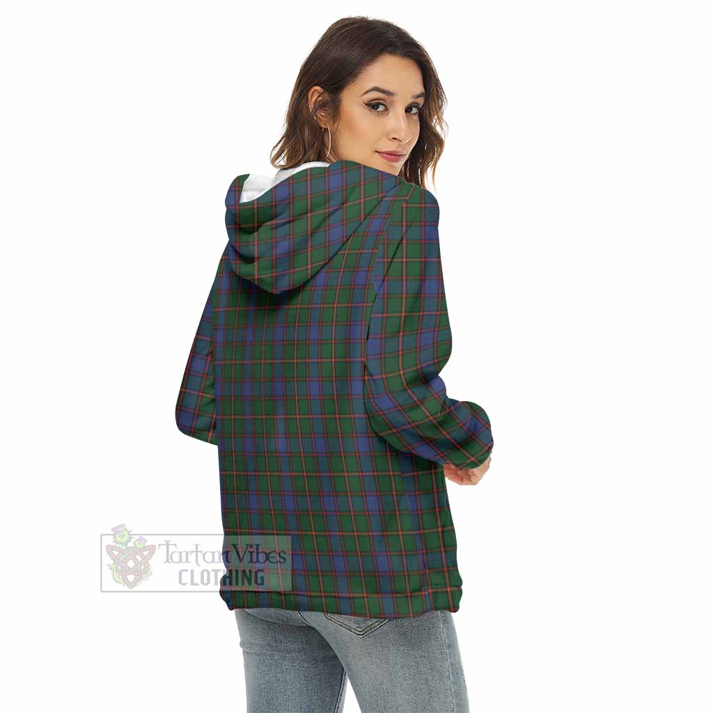 Tartan Vibes Clothing Skene Tartan Women's Borg  Half Zip Fleece Hoodie