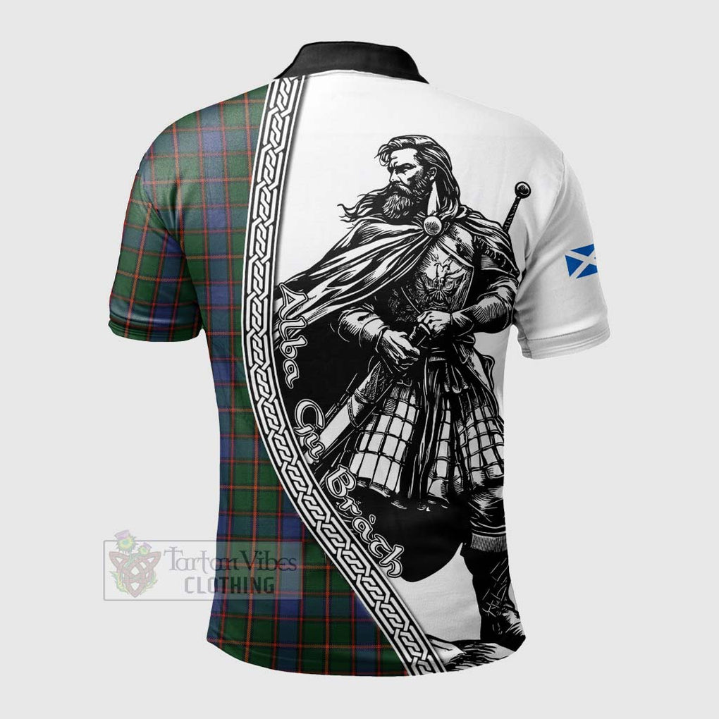 Skene Tartan Clan Crest Polo Shirt with Highlander Warrior Celtic Style - Tartan Vibes Clothing