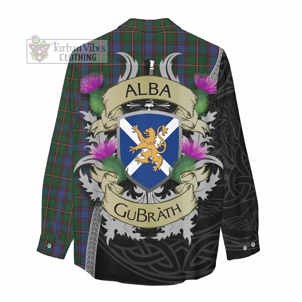 Tartan Vibes Clothing Skene Tartan Family Crest Women's Casual Shirt Lion Rampant Royal Thistle Shield Celtic Inspired