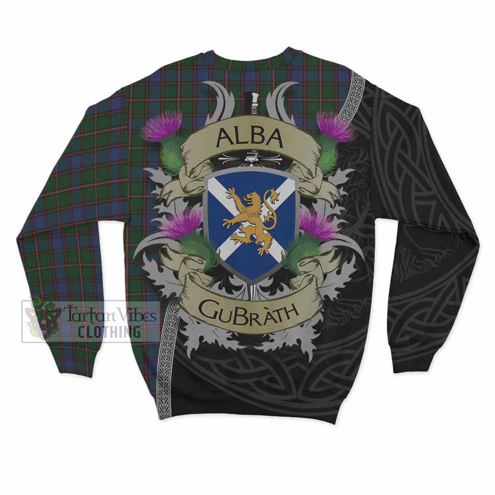 Tartan Vibes Clothing Skene Tartan Family Crest Sweatshirt Lion Rampant Royal Thistle Shield Celtic Inspired