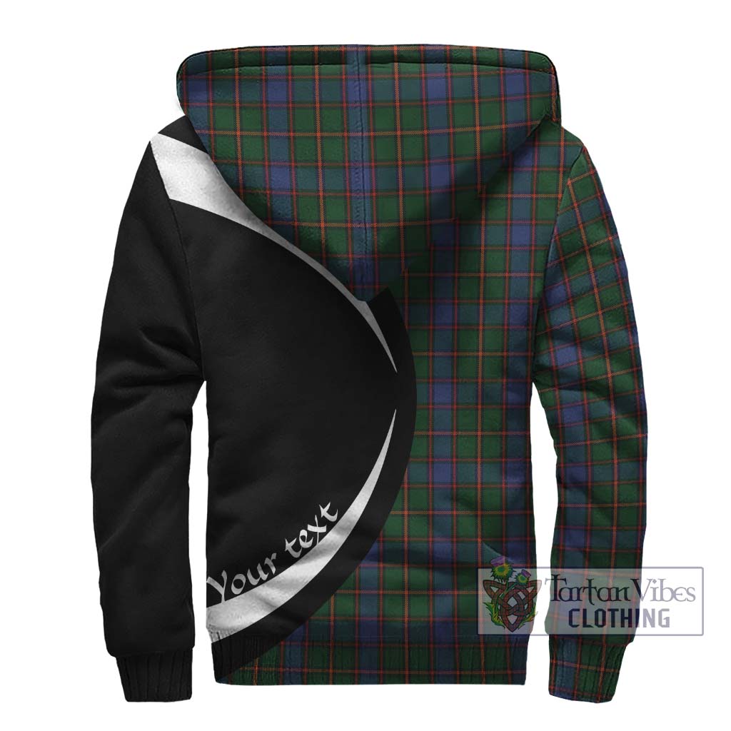 Skene Tartan Sherpa Hoodie with Family Crest Circle Style - Tartan Vibes Clothing