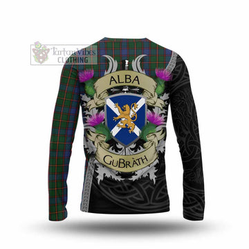 Skene Tartan Family Crest Long Sleeve T-Shirt Lion Rampant Royal Thistle Shield Celtic Inspired