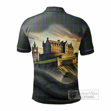 Tartan Vibes Clothing Skene Tartan Family Crest Polo Shirt with Scottish Ancient Castle Stype