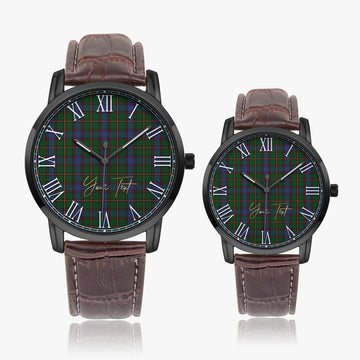 Skene Tartan Personalized Your Text Leather Trap Quartz Watch