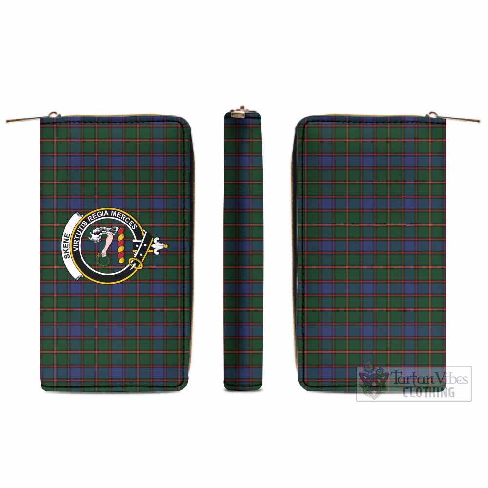 Tartan Vibes Clothing Skene Tartan Women's Leather Wallet with Family Crest