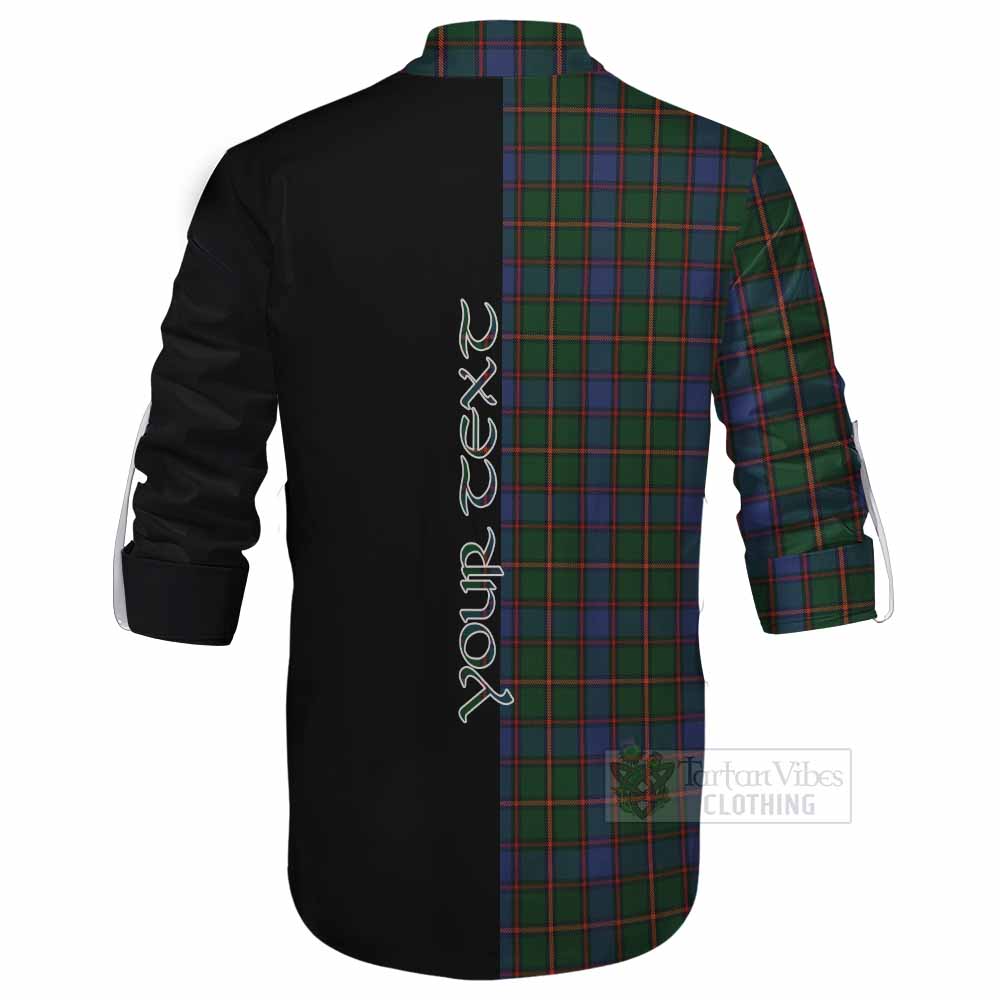 Tartan Vibes Clothing Skene Tartan Ghillie Kilt Shirt with Family Crest and Half Of Me Style