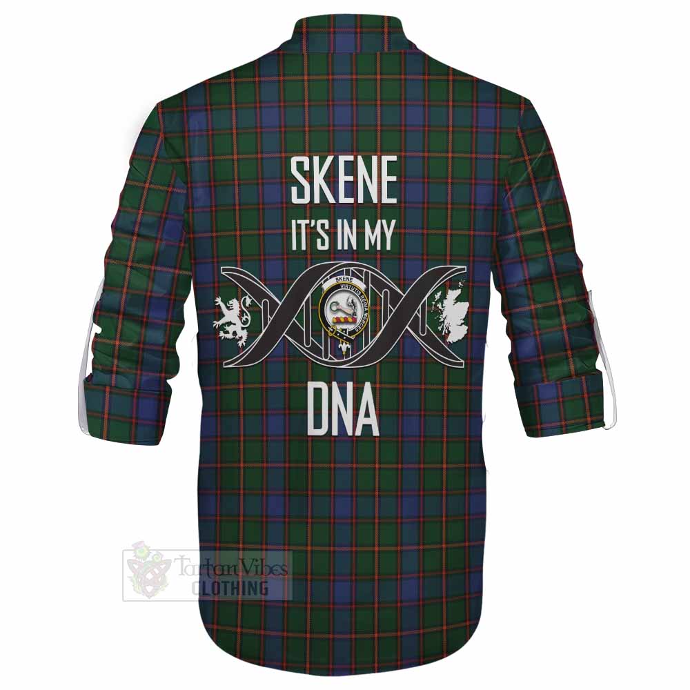 Tartan Vibes Clothing Skene Tartan Ghillie Kilt Shirt with Family Crest DNA In Me Style
