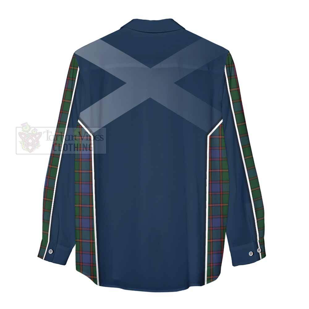 Tartan Vibes Clothing Skene Tartan Women's Casual Shirt with Family Crest and Lion Rampant Vibes Sport Style