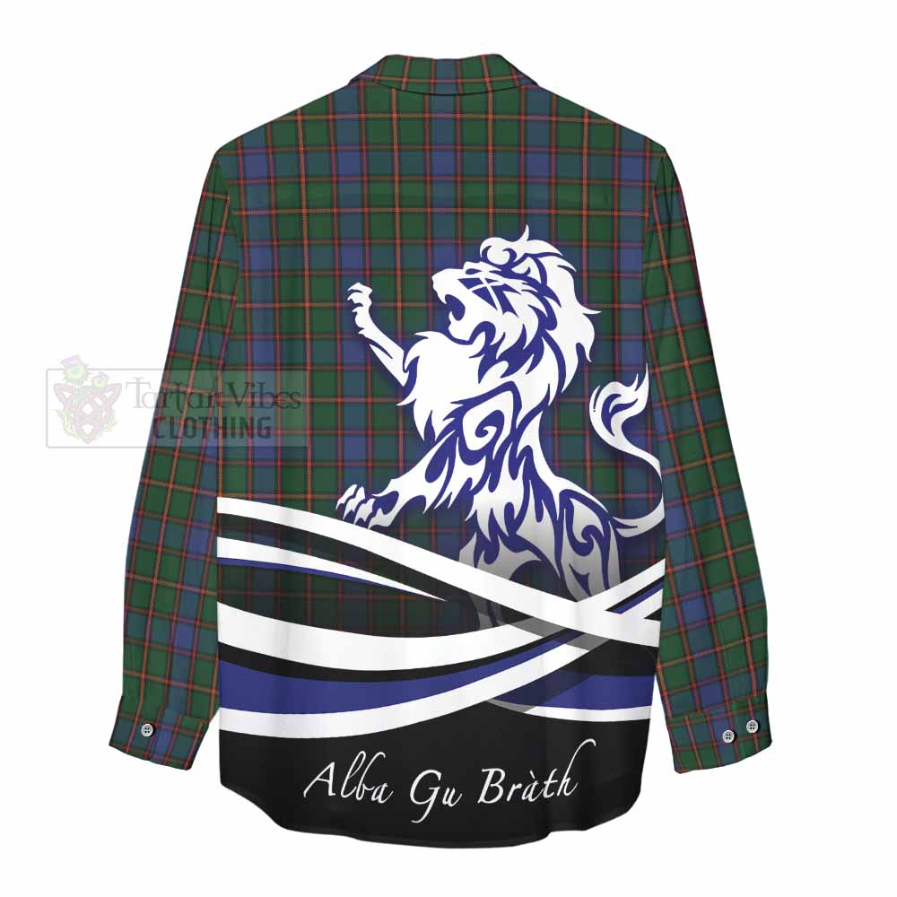 Tartan Vibes Clothing Skene Tartan Women's Casual Shirt with Alba Gu Brath Regal Lion Emblem