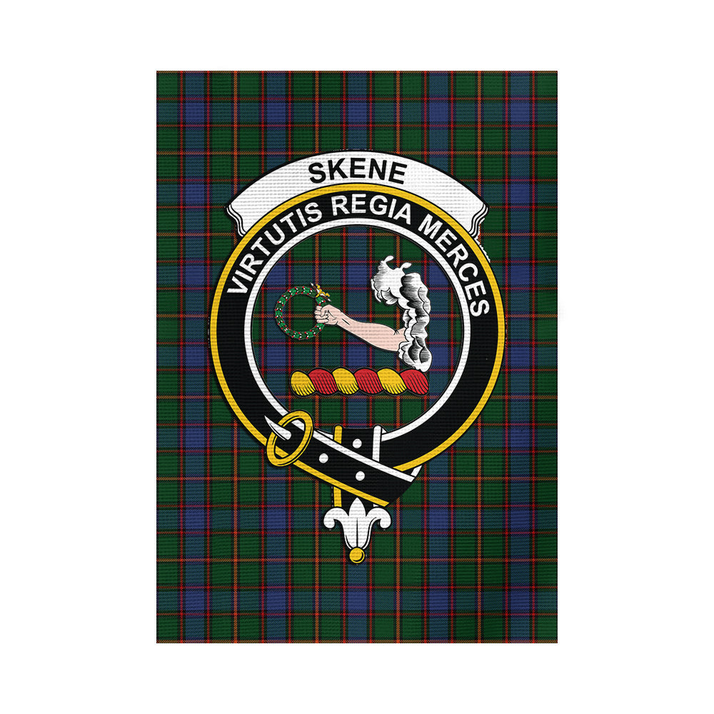 skene-tartan-flag-with-family-crest