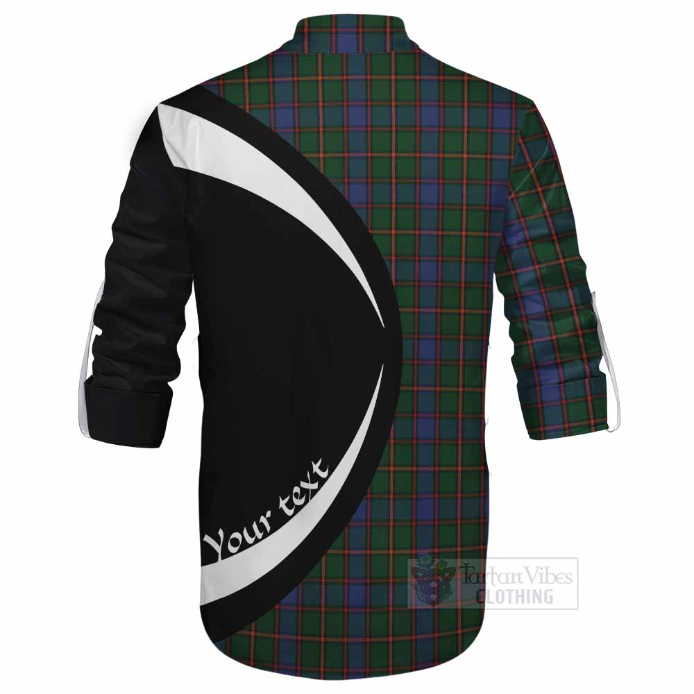 Tartan Vibes Clothing Skene Tartan Ghillie Kilt Shirt with Family Crest Circle Style
