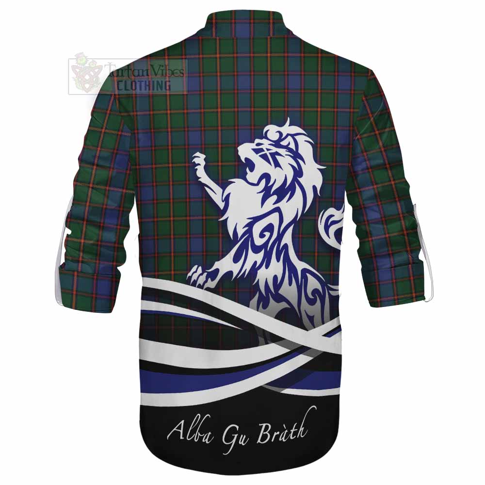 Tartan Vibes Clothing Skene Tartan Ghillie Kilt Shirt with Alba Gu Brath Regal Lion Emblem