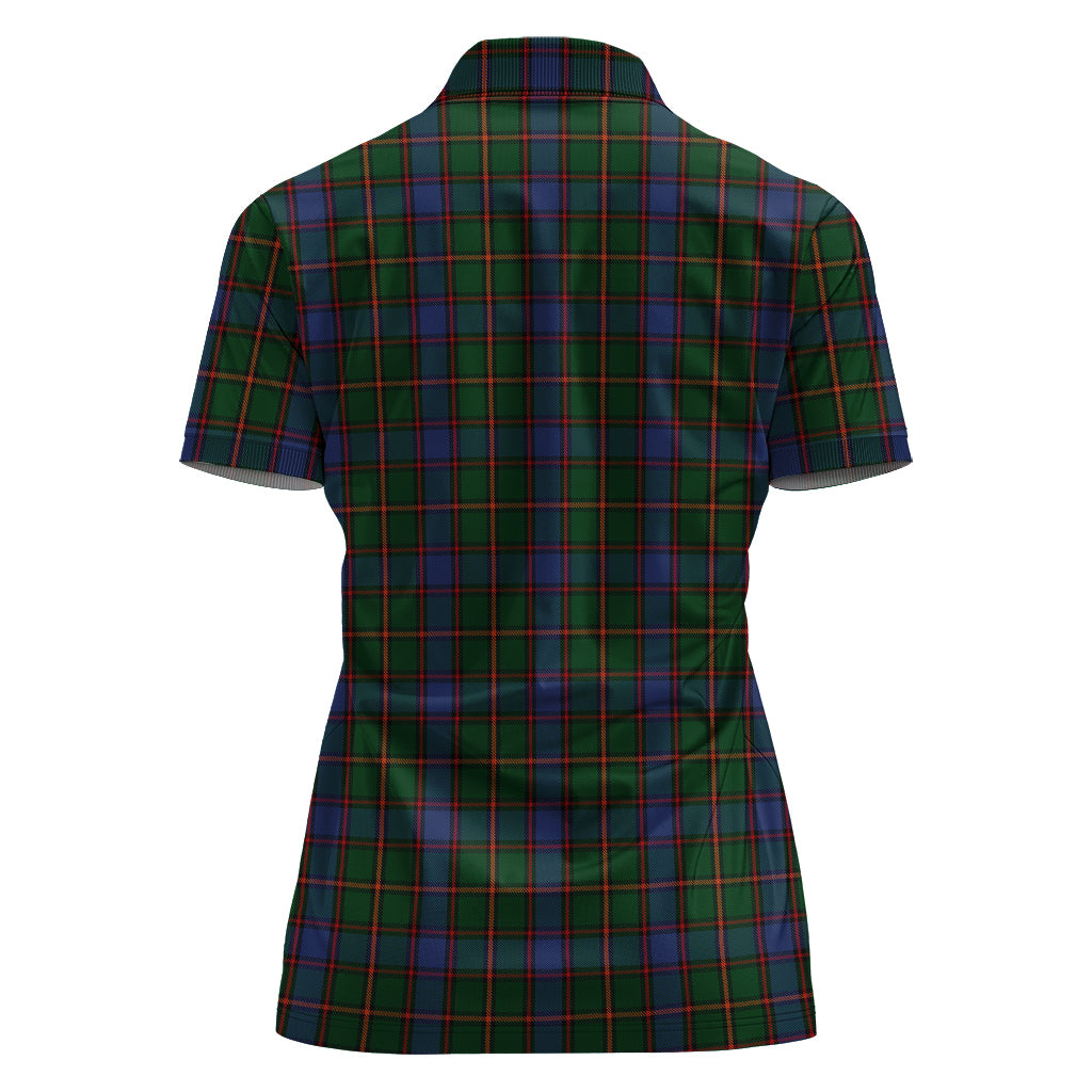 skene-tartan-polo-shirt-with-family-crest-for-women