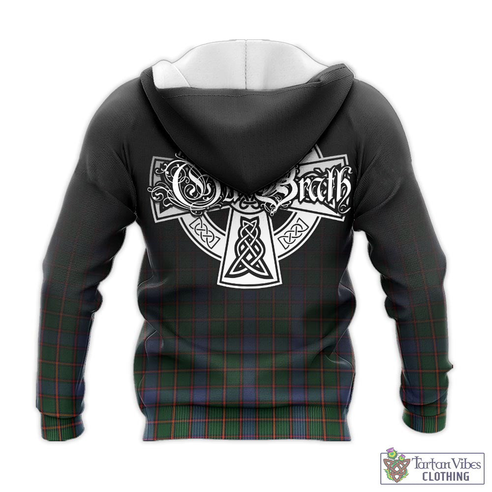 Tartan Vibes Clothing Skene Tartan Knitted Hoodie Featuring Alba Gu Brath Family Crest Celtic Inspired