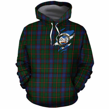 Skene Clan Crest In Me Tartan Cotton Hoodie Scotland Flag Style