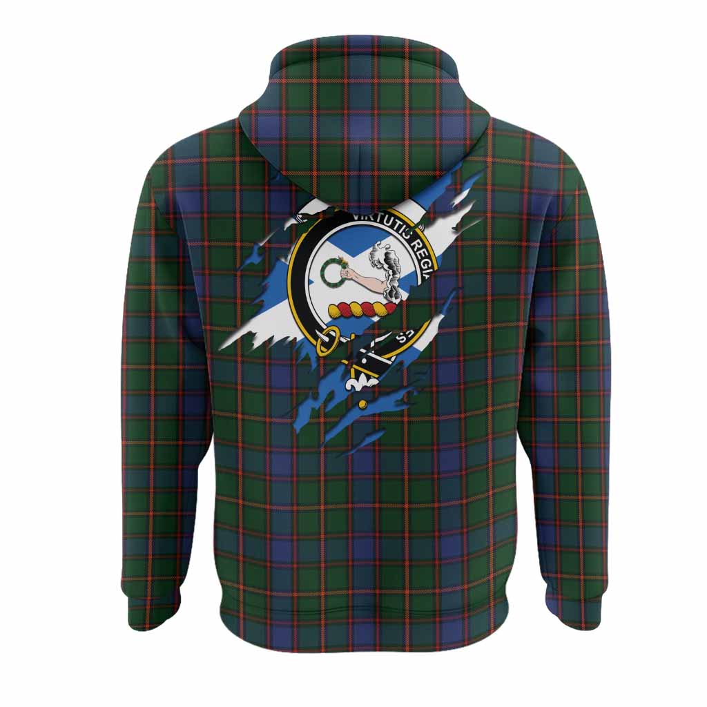 Skene Clan Crest In Me Tartan Hoodie Scotland Flag Style