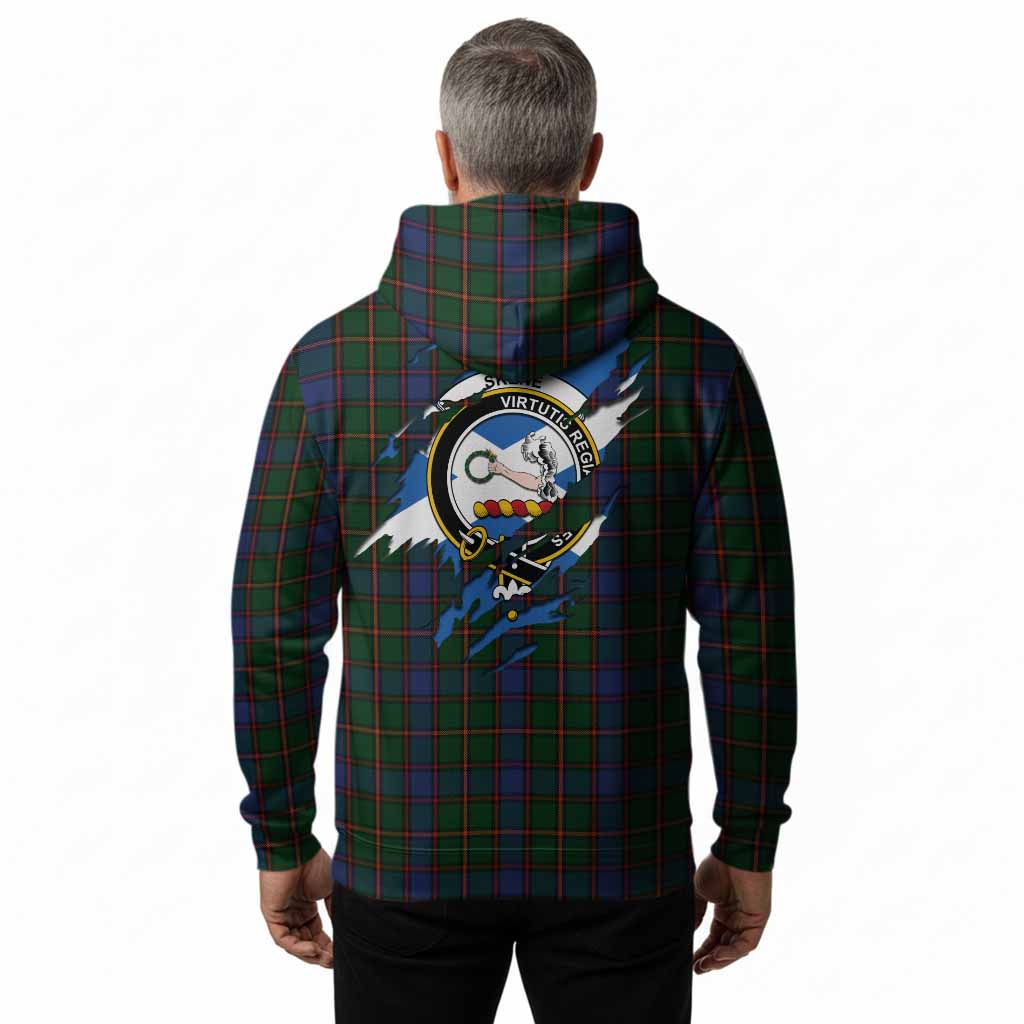 Skene Clan Crest In Me Tartan Hoodie Scotland Flag Style