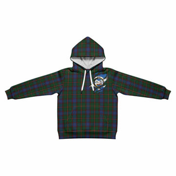 Skene Clan Crest In Me Tartan Kid Hoodie Scotland Flag Style