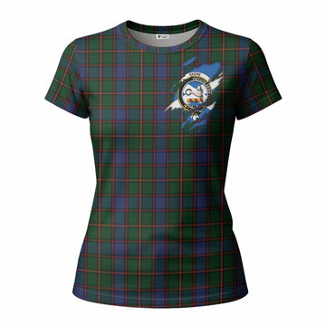 Skene Clan Crest In Me Tartan Women T shirt Scotland Flag Style
