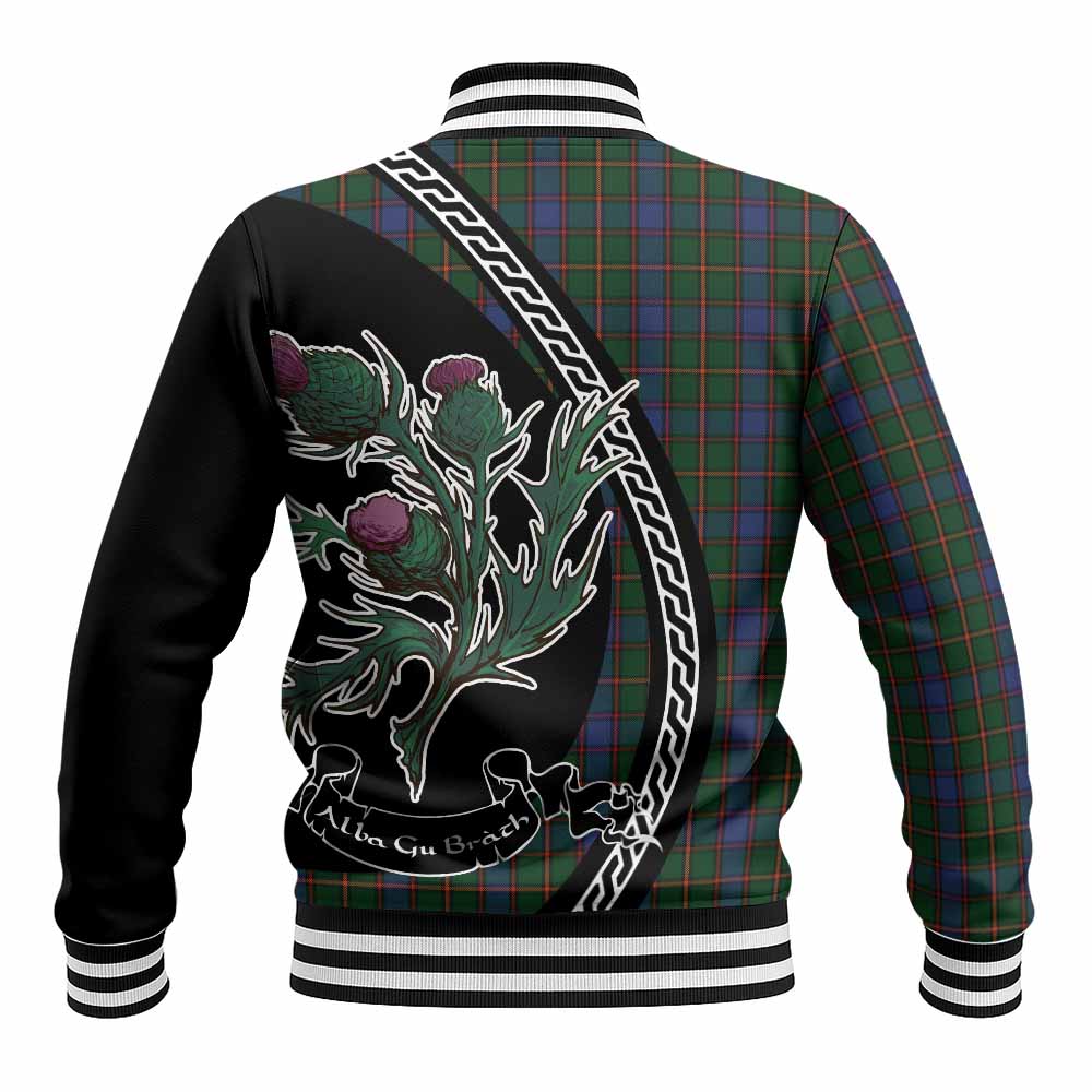 Skene Family Crest Tartan Baseball Jacket Alba Thistle Inspired - Tartan Vibes Clothing