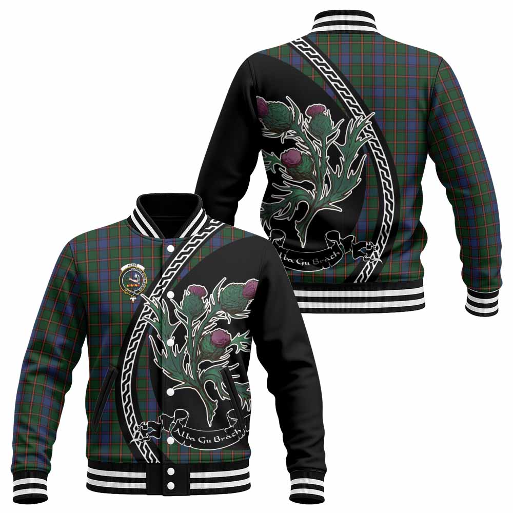 Skene Family Crest Tartan Baseball Jacket Alba Thistle Inspired - Tartan Vibes Clothing