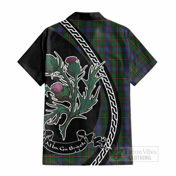 Skene Family Crest Tartan Cotton Hawaiian Shirt Alba Thistle Inspired - Tartan Vibes Clothing