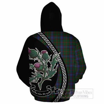 Skene Family Crest Tartan Cotton Hoodie Alba Thistle Inspired