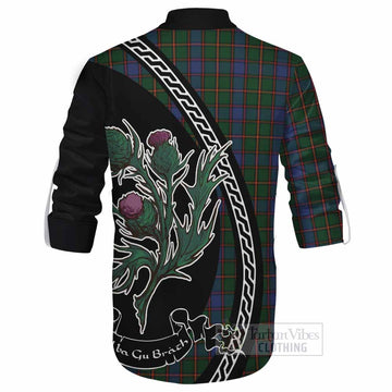 Skene Family Crest Tartan Ghillie Shirt Alba Thistle Inspired