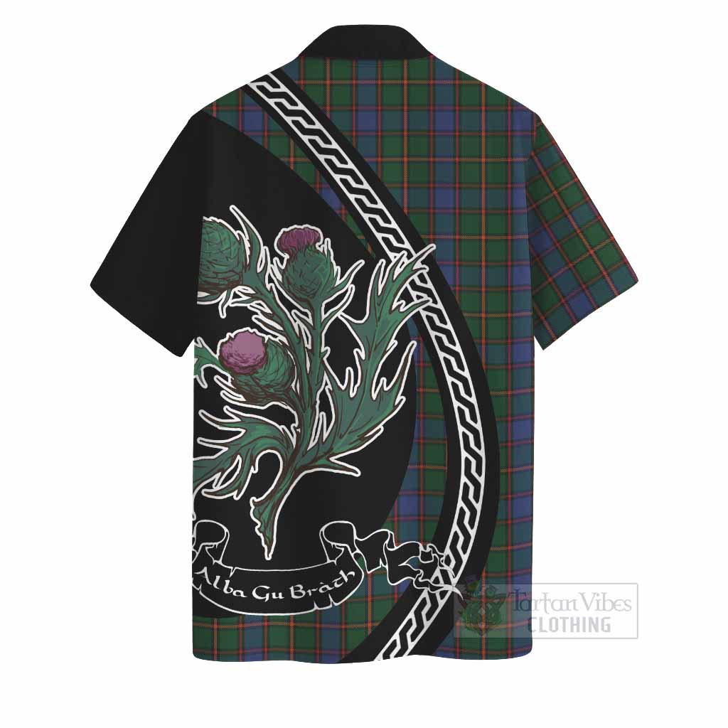 Skene Family Crest Tartan Hawaiian Shirt Alba Thistle Inspired - Tartan Vibes Clothing