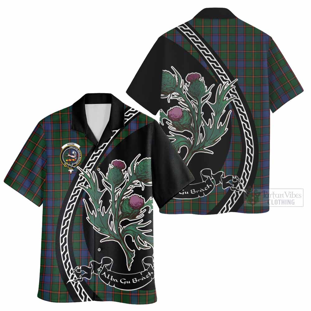 Skene Family Crest Tartan Hawaiian Shirt Alba Thistle Inspired - Tartan Vibes Clothing