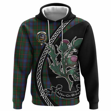 Skene Family Crest Tartan Hoodie Alba Thistle Inspired