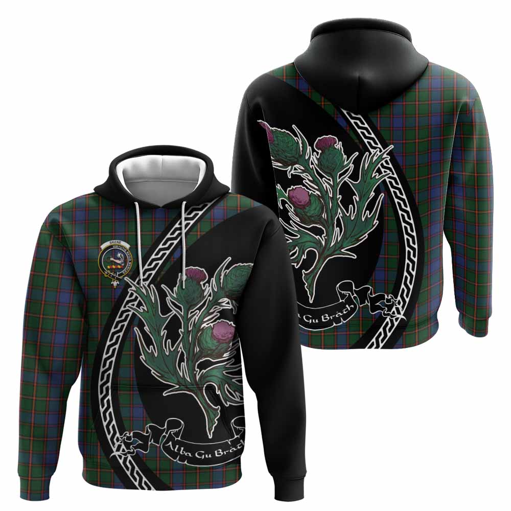 Skene Family Crest Tartan Hoodie Alba Thistle Inspired - Tartan Vibes Clothing