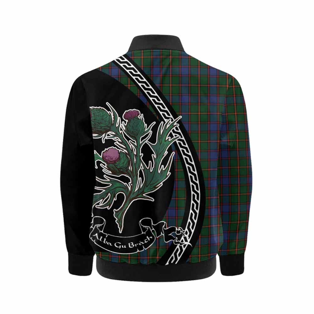 Skene Family Crest Tartan Kid Bomber Jacket Alba Thistle Inspired - Tartan Vibes Clothing