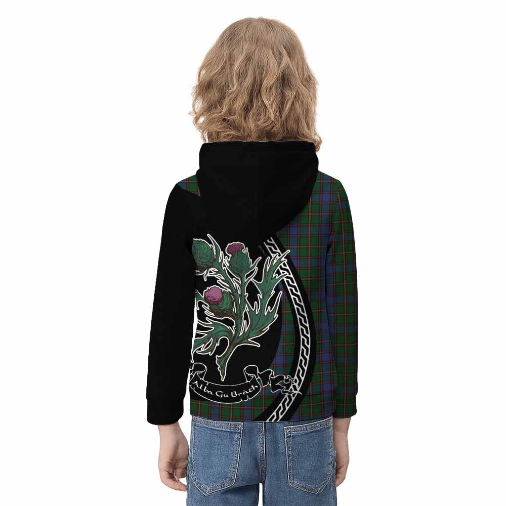 Skene Family Crest Tartan Kid Hoodie Alba Thistle Inspired - Tartan Vibes Clothing