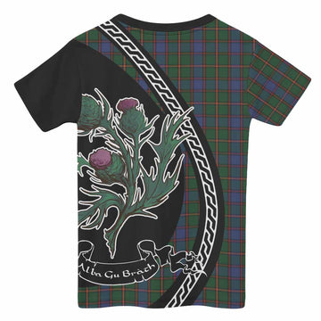 Skene Family Crest Tartan Kid T-shirt Alba Thistle Inspired - Tartan Vibes Clothing