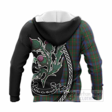 Skene Family Crest Tartan Knitted Hoodie Alba Thistle Inspired - Tartan Vibes Clothing
